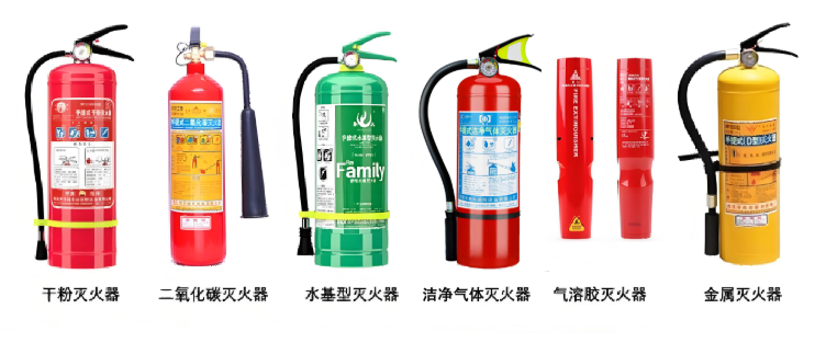 不同火災(zāi)類(lèi)別的滅火器選用
